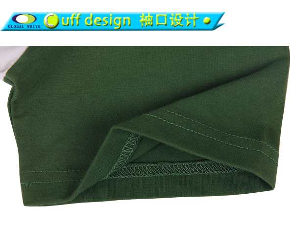 定制女士青白拼接polo衫无logo翻领T恤衫