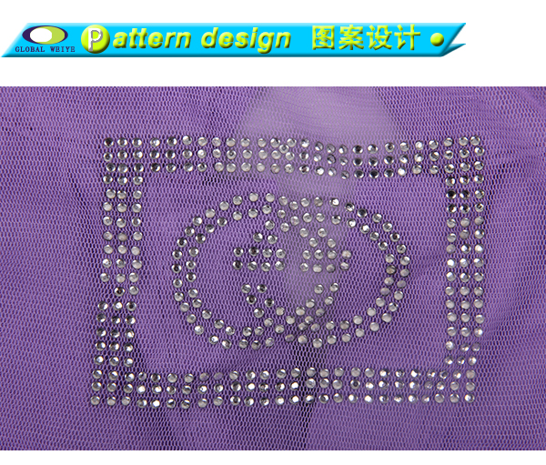 定制女士紫色背后镂空烫钻polo衫翻领T恤衫