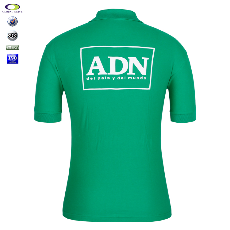 100%棉绿色polo衫工厂定制logo休闲男装