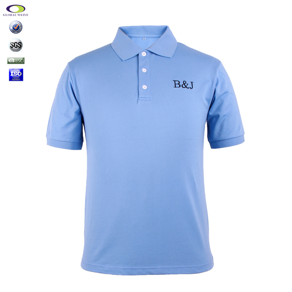 定制蓝色高档polo衫男装品牌绣花