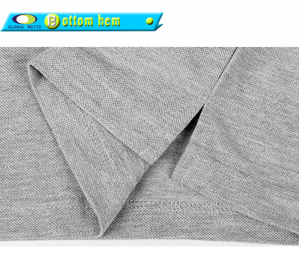 100%棉麻灰色polo衫男装定制口袋款式