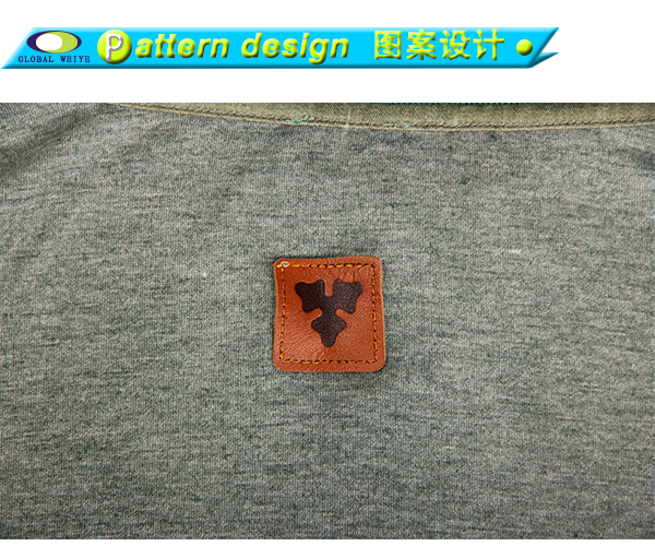 小方领polo衫男装定制特色皮标前胸双口袋