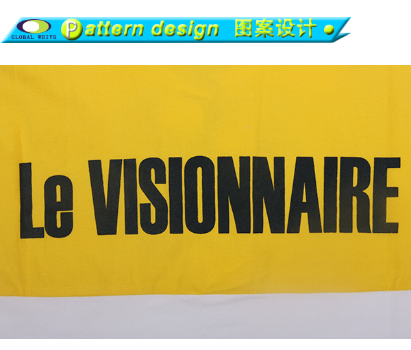 100%棉女士黄白拼接绣章polo衫翻领短袖T恤衫