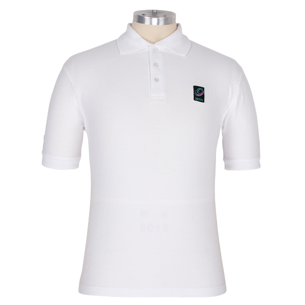 100%棉PK面料定制白色polo衫品牌绣花logo