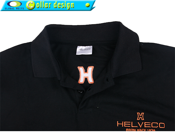 定制黑色广告宣传polo衫男装绣花logo