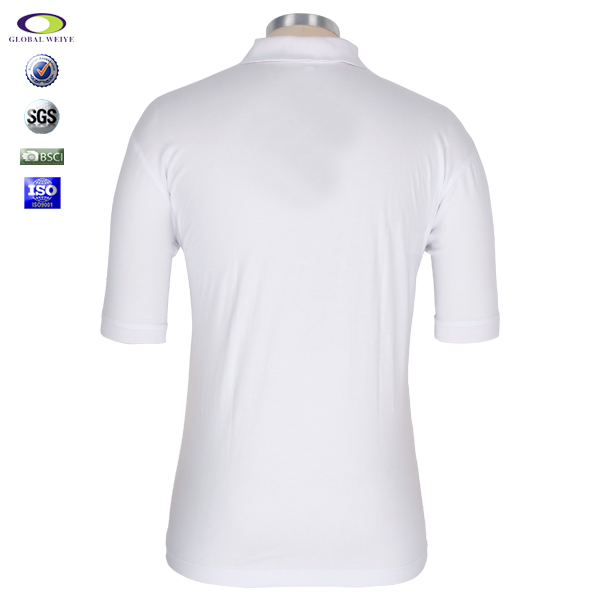 100%棉白色polo衫男装定制可爱动物印花图案