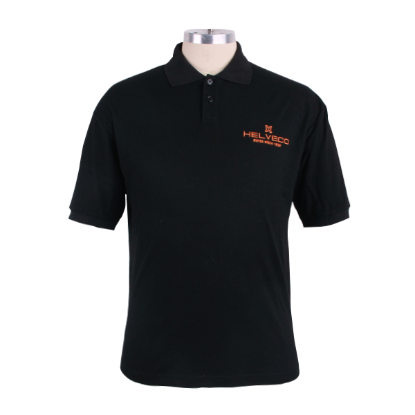 定制黑色广告宣传polo衫男装绣花logo