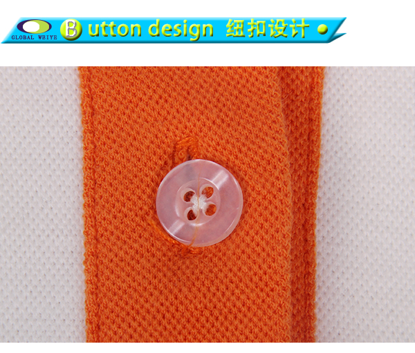 女士白色polo衫异色领刺绣翻领短袖T恤衫