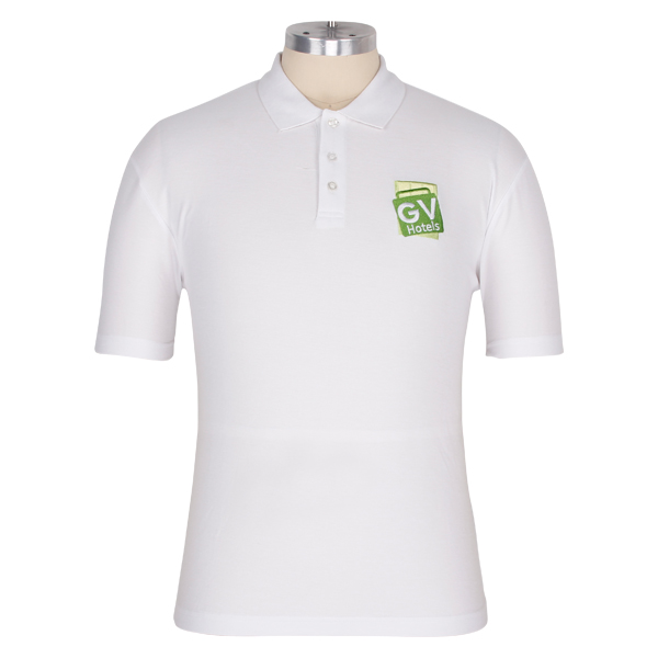 定制hotels广告白色polo衫男士短袖绣花logo