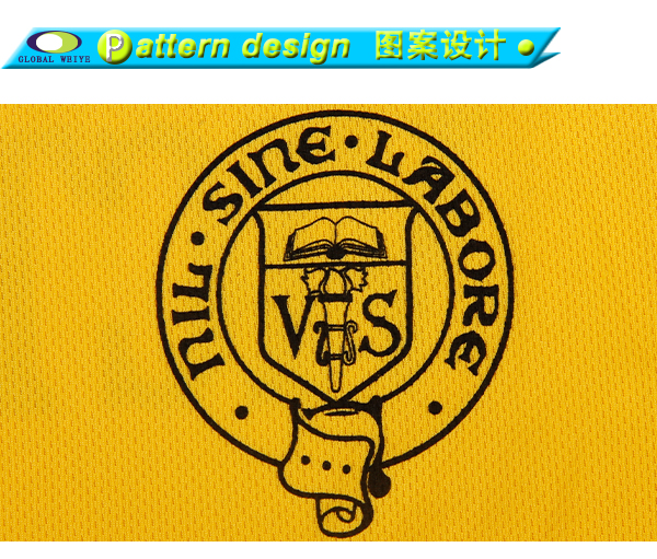 女士黑黄拼接印花圆领T恤衫定制