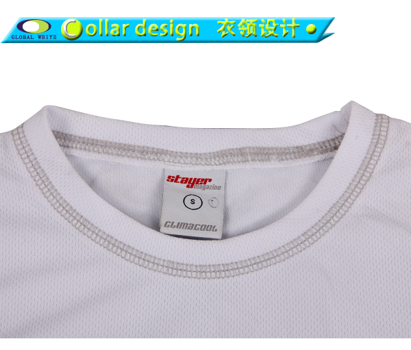 定制女士白色圆领短袖丝网印logoT恤衫