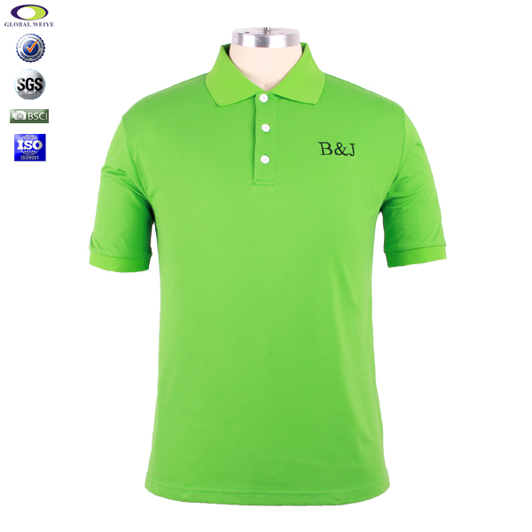 定制BJ绿色高档polo衫男装品牌绣花
