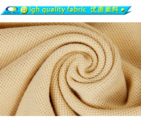 100%精品棉绣花高档POLO衫定制卡其色男装