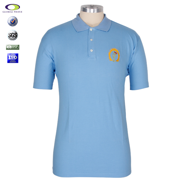 企业文化衫蓝色polo衫男装定制绣花logo