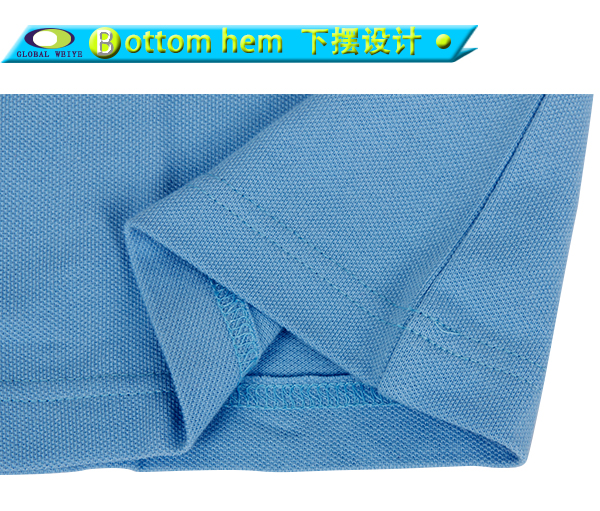 企业文化衫蓝色polo衫男装定制绣花logo