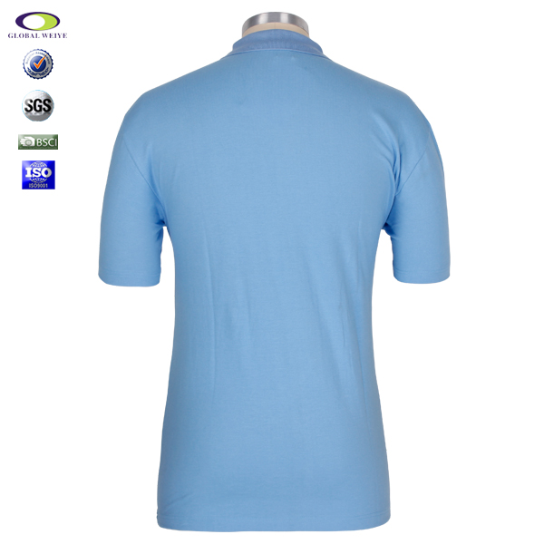 企业文化衫蓝色polo衫男装定制绣花logo