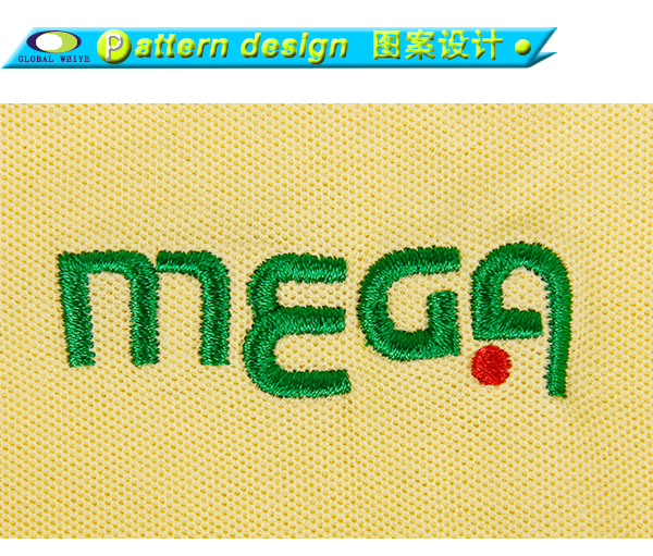 黄色团体polo衫男装定制广告小绣花logo