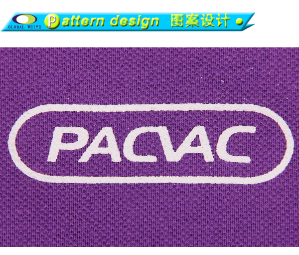 紫色polo衫男装定制企业印花logo