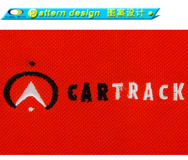 中国红商务polo衫订制企业小绣花logo