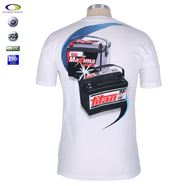 活动全棉白色圆领T恤热转印烫画logo