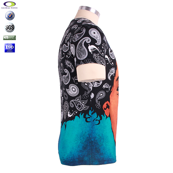 全棉数码满版印圆领短袖T恤