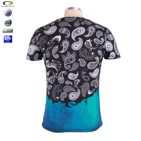 全棉数码满版印圆领短袖T恤