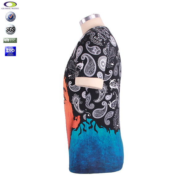 全棉数码满版印圆领短袖T恤