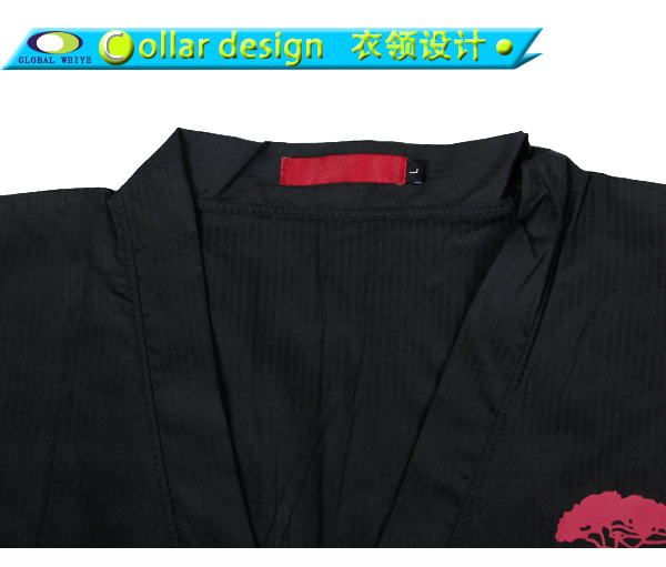 定做黑色男士印花浴袍