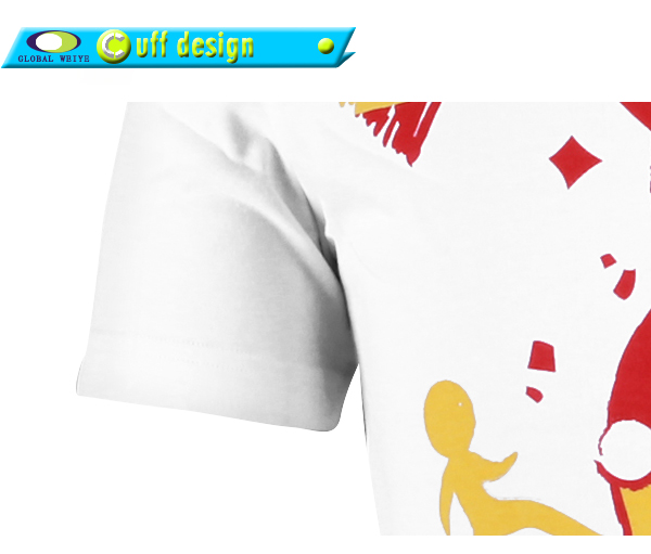 男士T恤衫圆领印花短袖世界杯异色领上衣