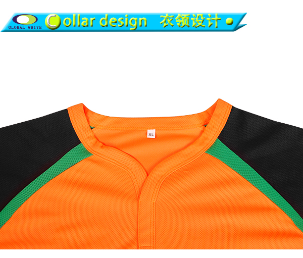 男士插件Y领印花短袖全涤网眼运动衫