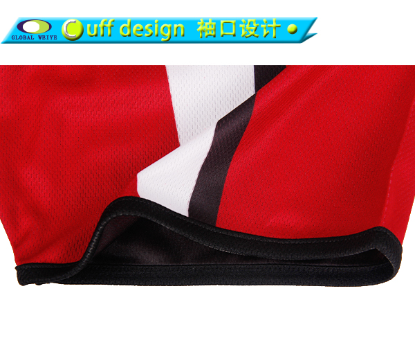 红色100%涤纶冰球印花球服大码运动衫