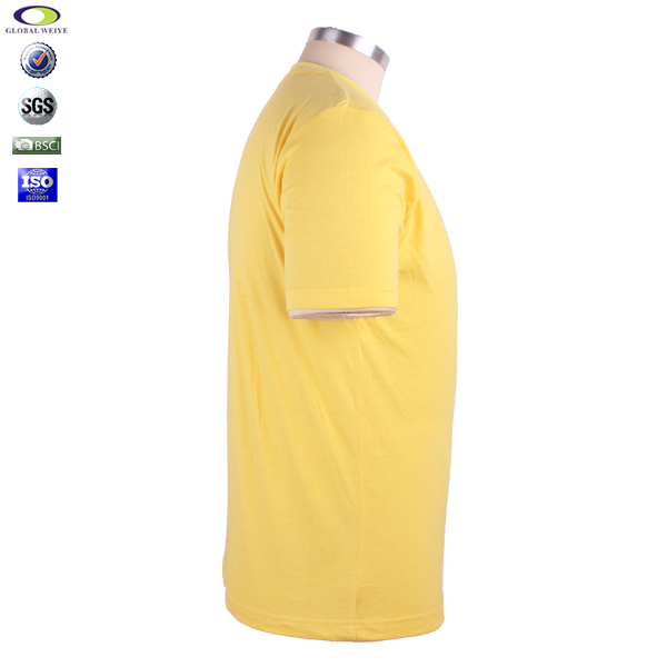 定做黄色团体服圆领短袖定制印logo广告宣传T恤衫订制厂家