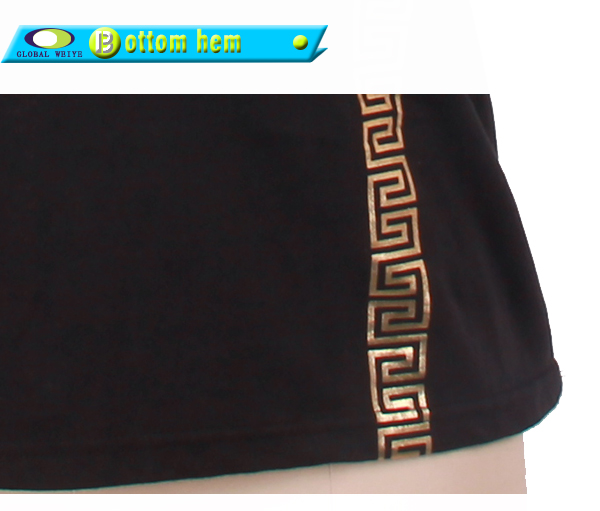 订制男士广告宣传衫黑色金粉印圆领短袖T恤衫定制厂家