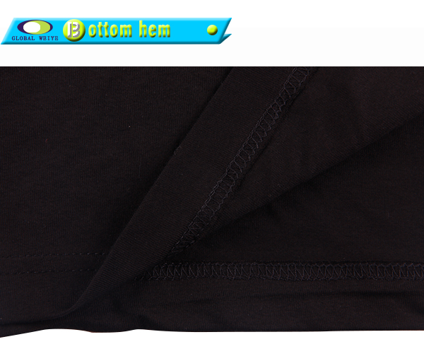 男士广告宣传衫黑色树叶烫画圆领短袖T恤衫定制厂家