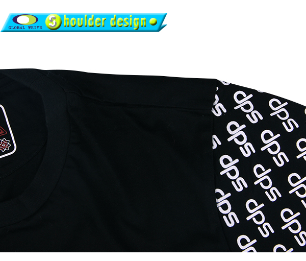 男士广告宣传衫黑色印花圆领短袖特殊袖T恤衫订制工厂