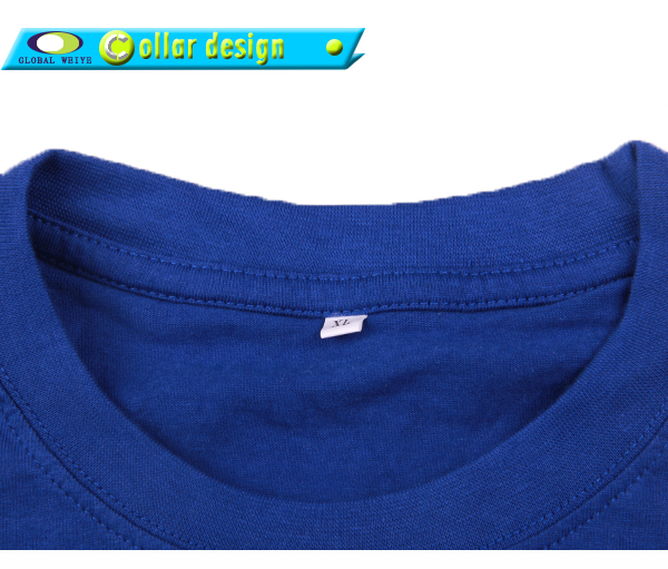 男士广告宣传衫蓝色圆领印花短袖工作服定制厂家