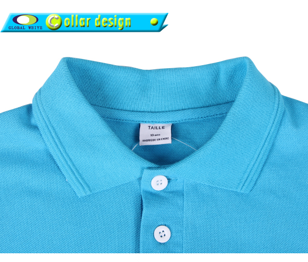 女士团队广告宣传衫蓝色翻领印花短袖Polo衫工作服定制厂家