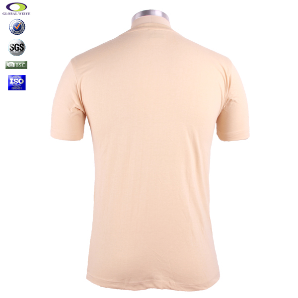 订制男士卡其色团队广告衫圆领印花短袖T恤工作服定制工厂
