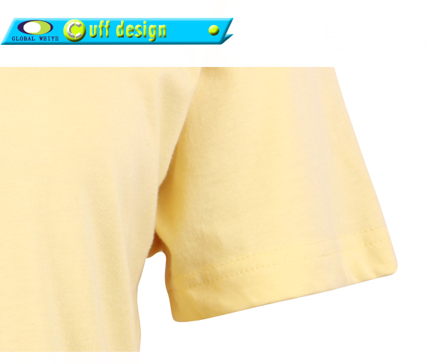 女士浅黄色团队广告宣传衫圆领印花纯棉短袖T恤衫定制厂家