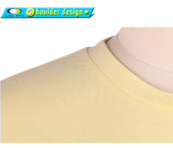 女士浅黄色团队广告宣传衫圆领印花纯棉短袖T恤衫定制厂家