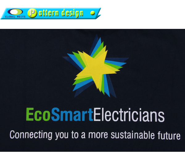 男士黑色团队广告宣传衫五角星印花圆领短袖T恤衫订制