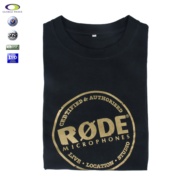 男士广告宣传衫深蓝色印花圆领短袖打底恤衫定制