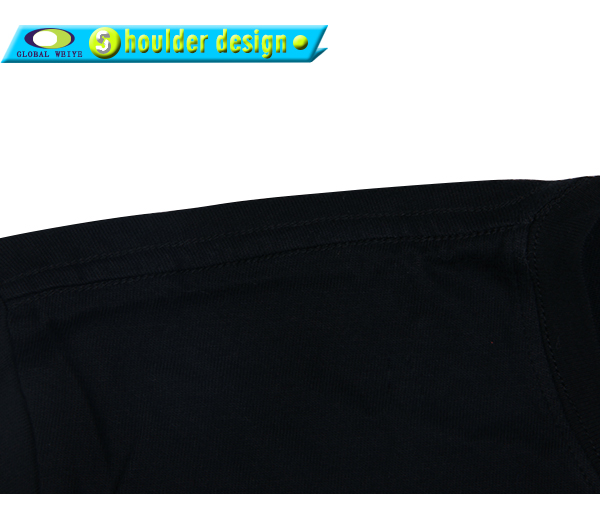 男士广告宣传衫黑色字母印花圆领短袖T恤定制