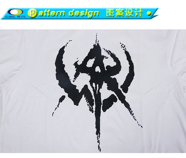 定制男士白色广告游戏宣传衫印花圆领短袖T恤衫