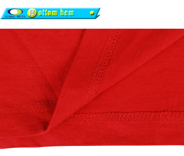 定制俱乐部男士红色短袖全棉印花T恤衫