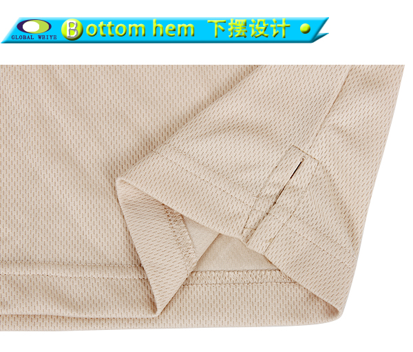 男士全涤空白运动插肩黑色领杏色POLO衫翻领短袖T恤衫定制厂家