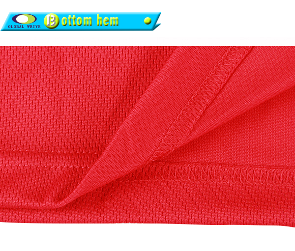 定制男士全涤异色领插肩袖红色空白POLO衫翻领短袖T恤衫