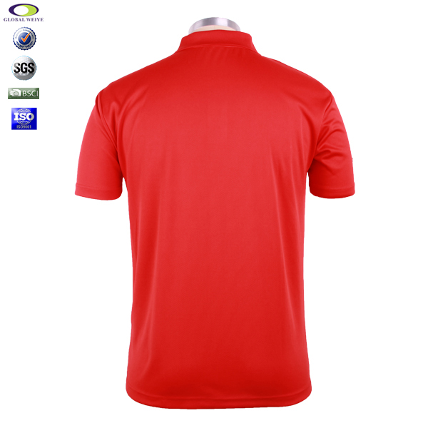 男士全涤红色刺绣POLO衫翻领短袖T恤衫工作服定制
