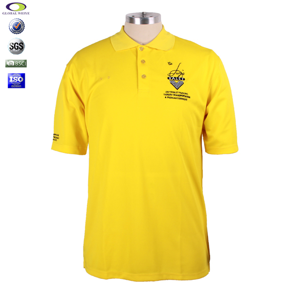 男士全涤黄色刺绣POLO衫翻领短袖T恤衫工作服定制