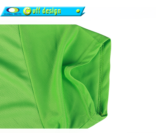 男士全涤网眼异色领POLO衫绿色翻领短袖T恤衫订制